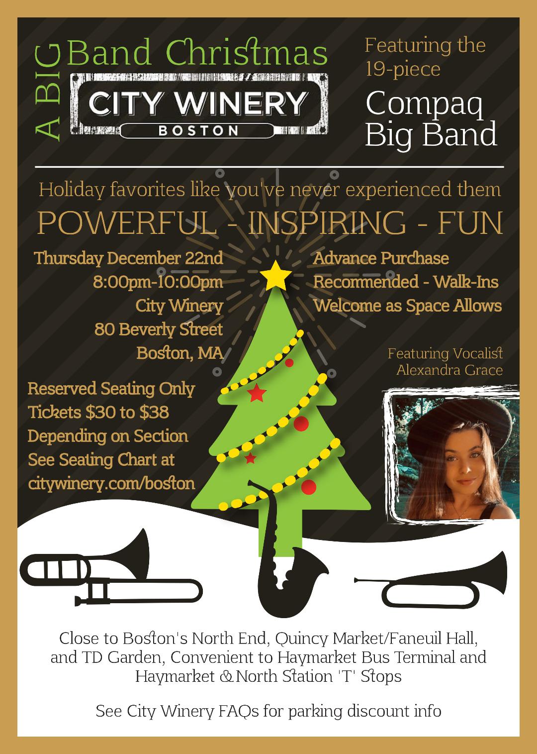 A Big Band Christmas at City Winery poster