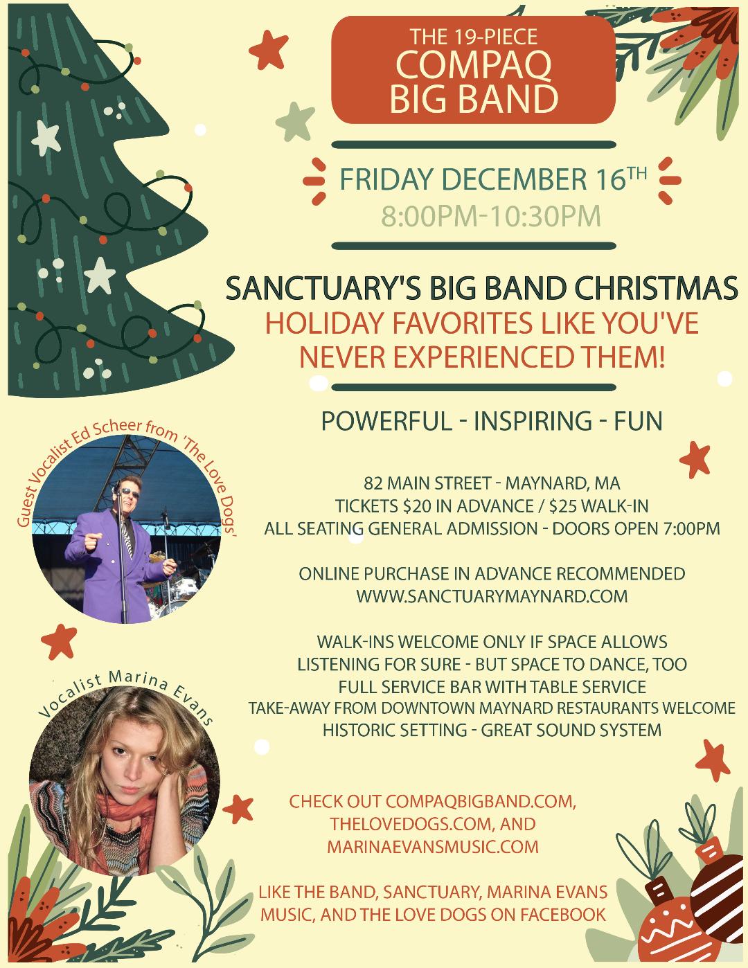 Sanctuary Holiday Concert poster