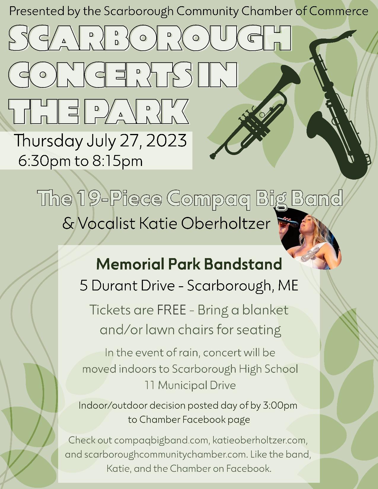 Scarborough Concerts In The Park poster