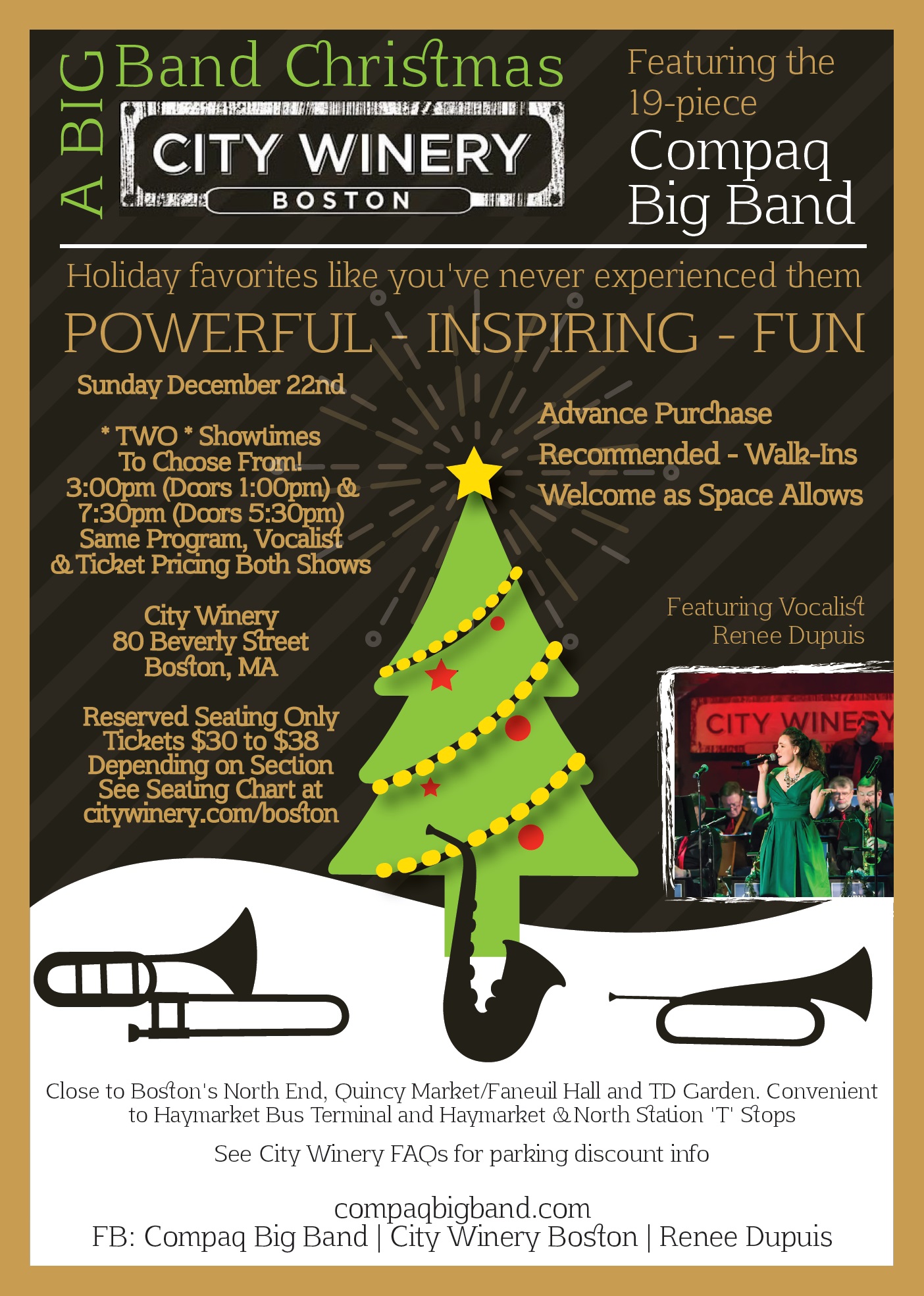 A Big Band Christmas at City Winery concert poster