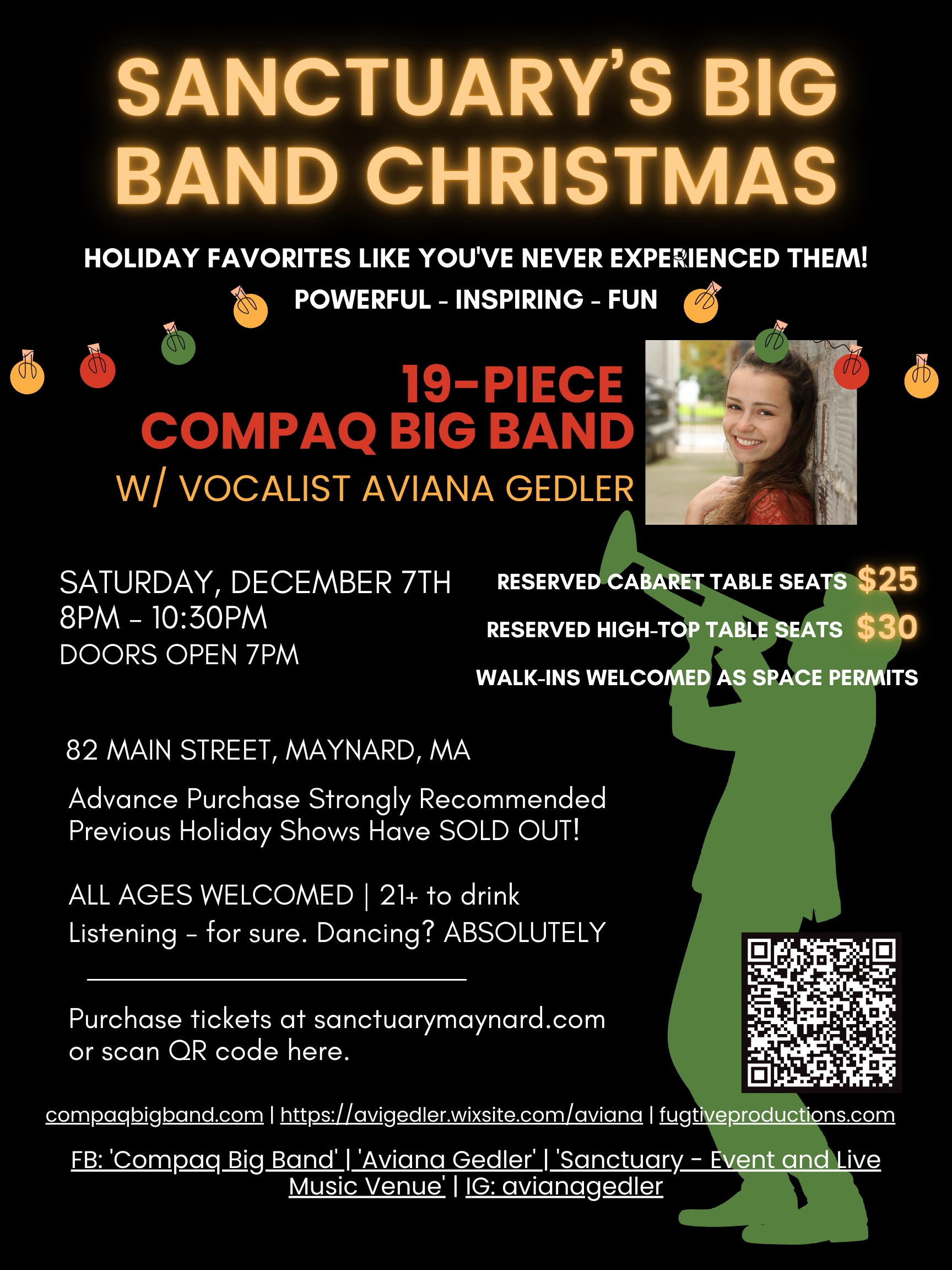 Sanctuary's Big Band Christmas poster