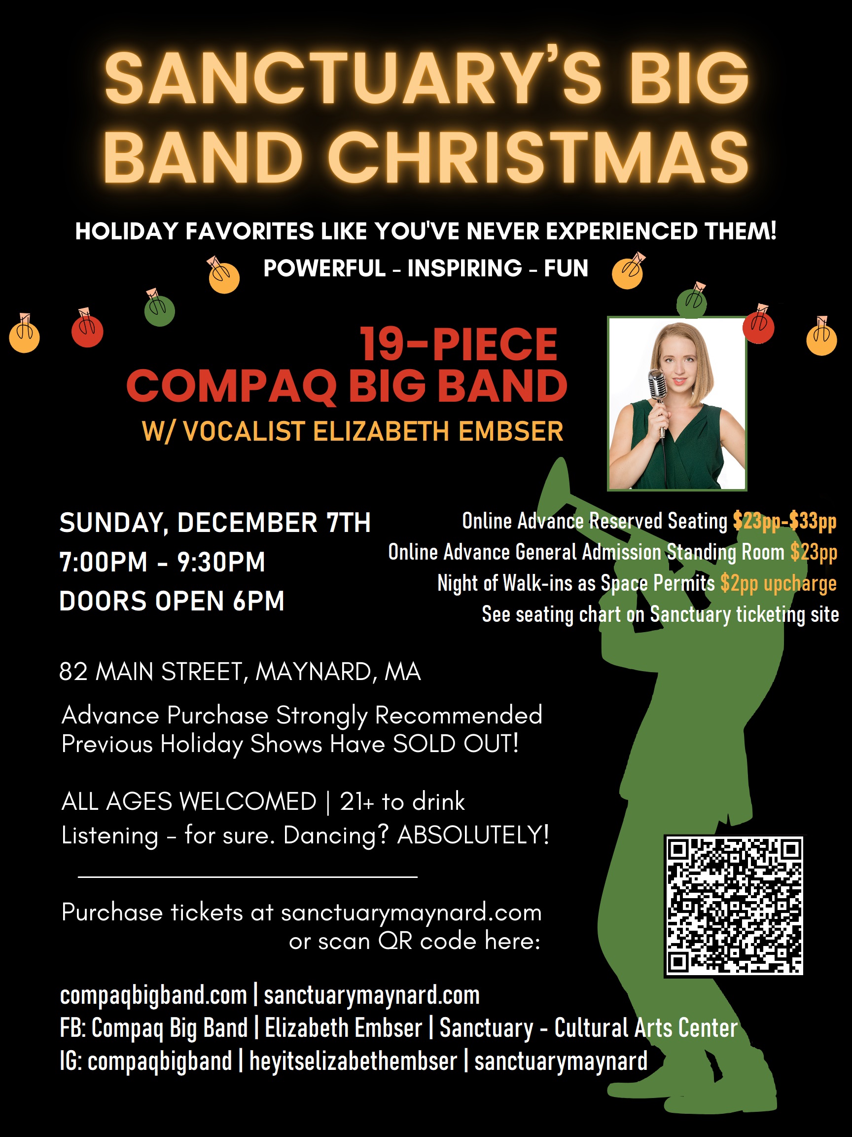 Sanctuary Holiday concert poster