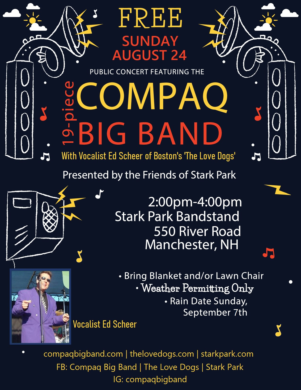 Stark Park concert poster